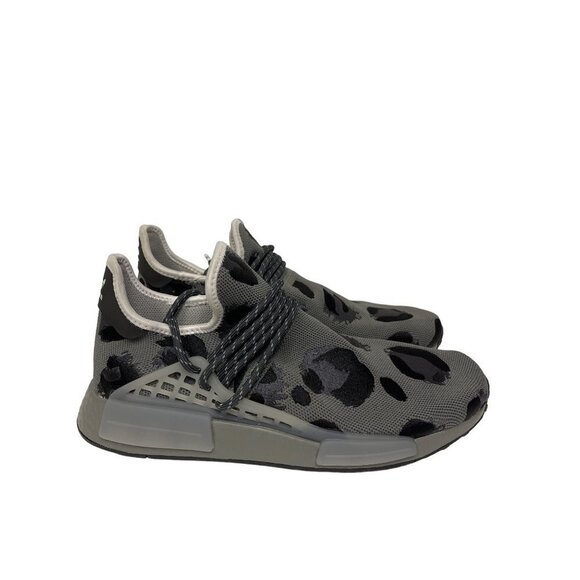 NEW! Adidas x Pharrell Williams Animal Print NMD Hu Grey Sneakers Shoes Men's 10 - Picture 1 of 8
